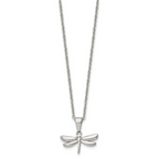 Dragonfly Pendant Necklace in Stainless Steel