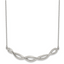 Chisel Stainless Steel Polished Twisted Bar on a 18 inch Cable Chain with 2 inch Extension Necklace