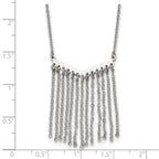 Stainless Steel Polished Multi Chain Dangle 19in Necklace