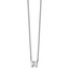 Stainless Steel Polished Letter H 18in w/2in ext Necklace