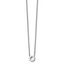Stainless Steel Polished Letter O 18in w/2in ext Necklace