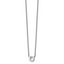 Stainless Steel Polished Letter U 18in w/2in ext Necklace