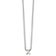 Stainless Steel Polished Letter X 18in w/2in ext Necklace