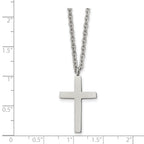 Cross Pendant Necklace in Stainless Steel, 18in
