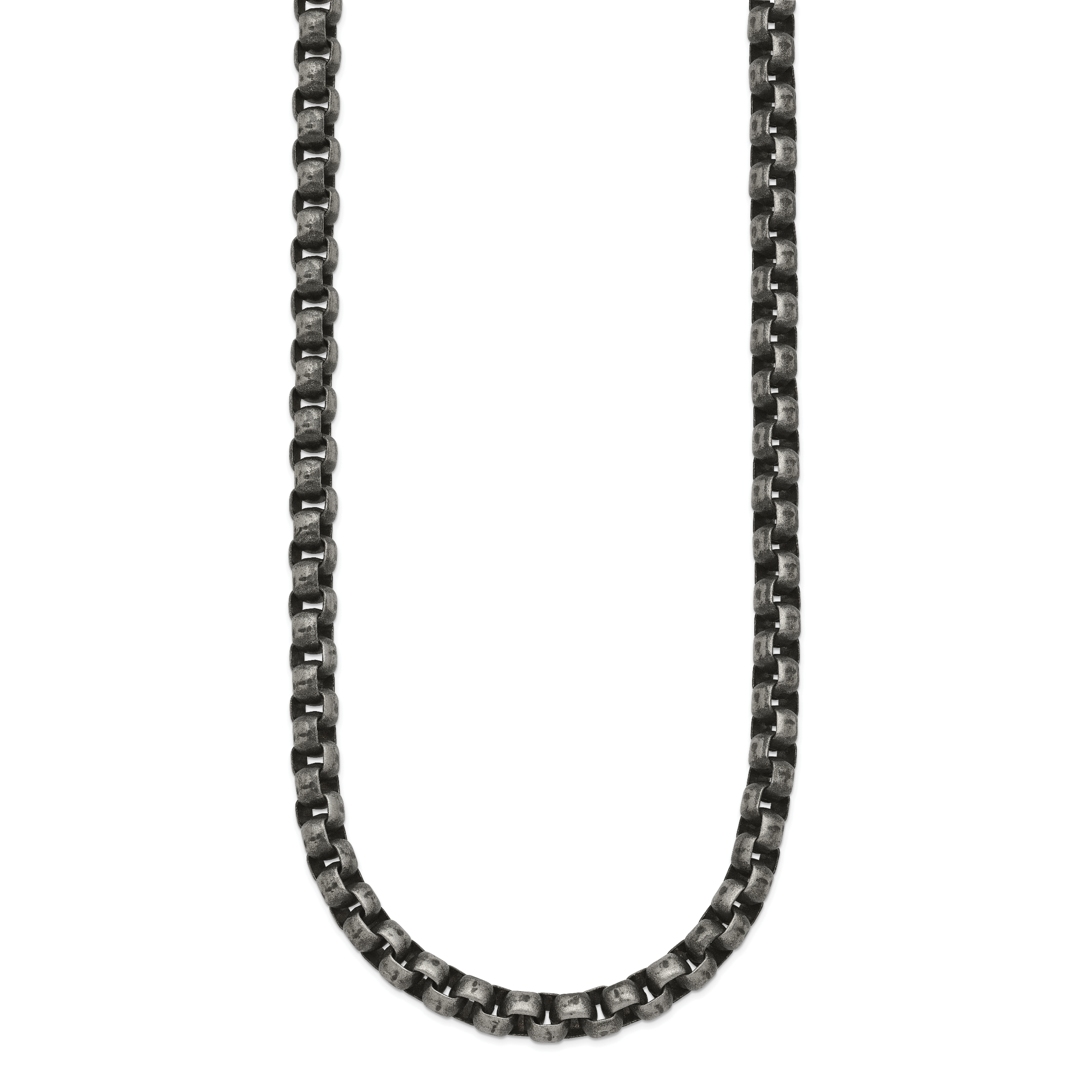 Chisel Stainless Steel Antiqued 24 inch Box Chain Secondary image