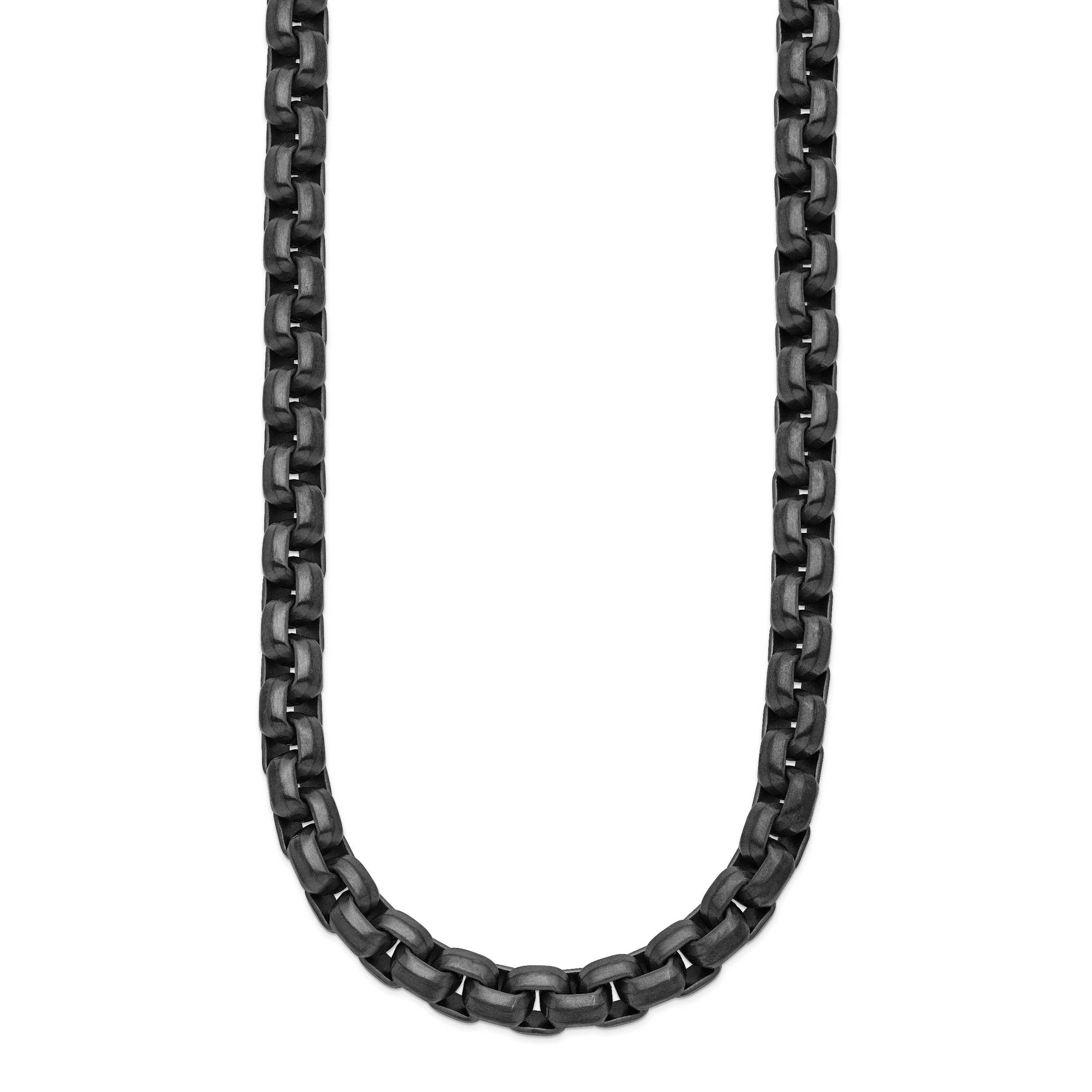 Chisel Stainless Steel Polished Gun Metal IP-plated 24 inch Box Chain Secondary image
