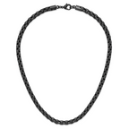 Chisel Stainless Steel Polished Gun Metal IP-plated 24 inch Box Chain