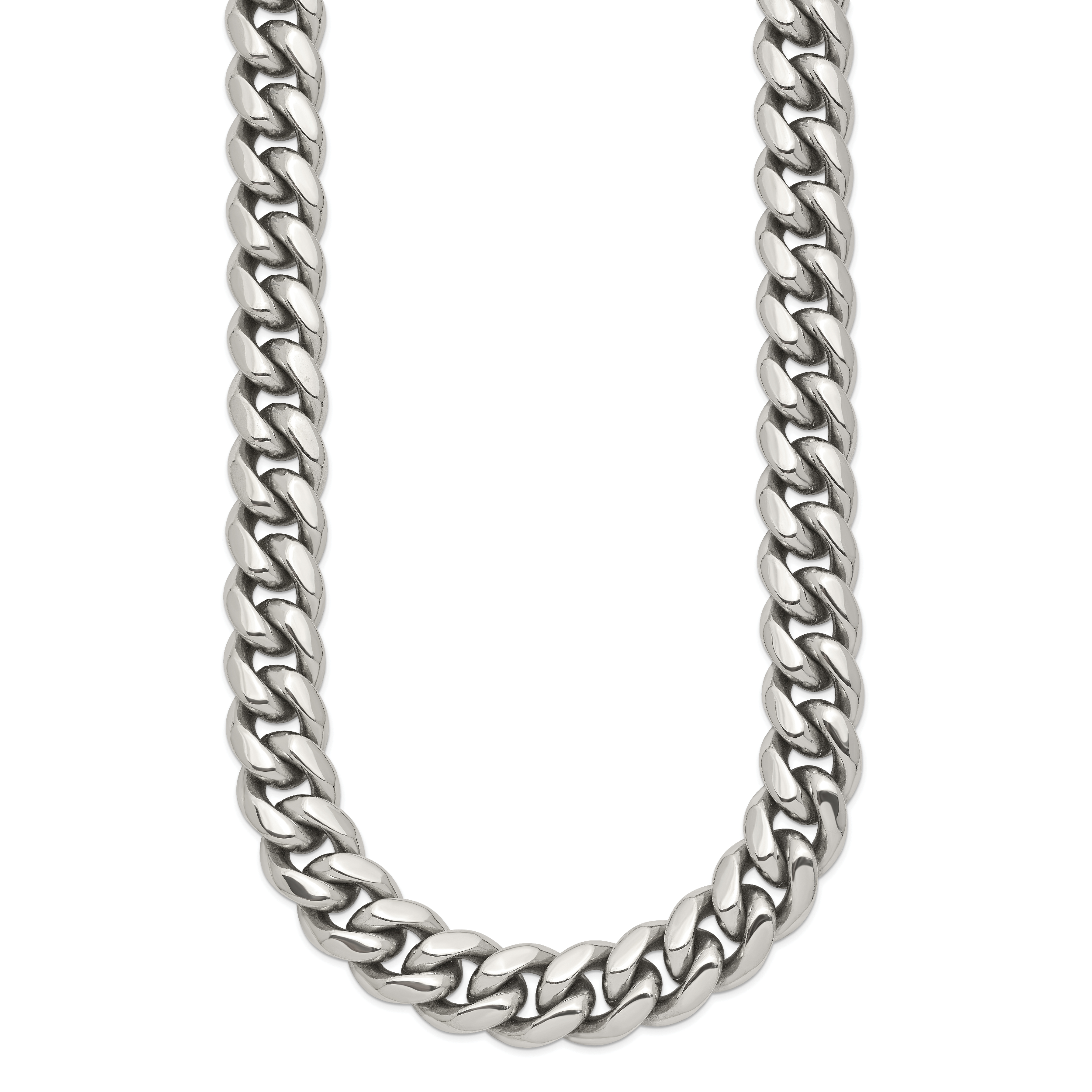 Chisel Stainless Steel Polished 24 inch Curb Chain Necklace Secondary image