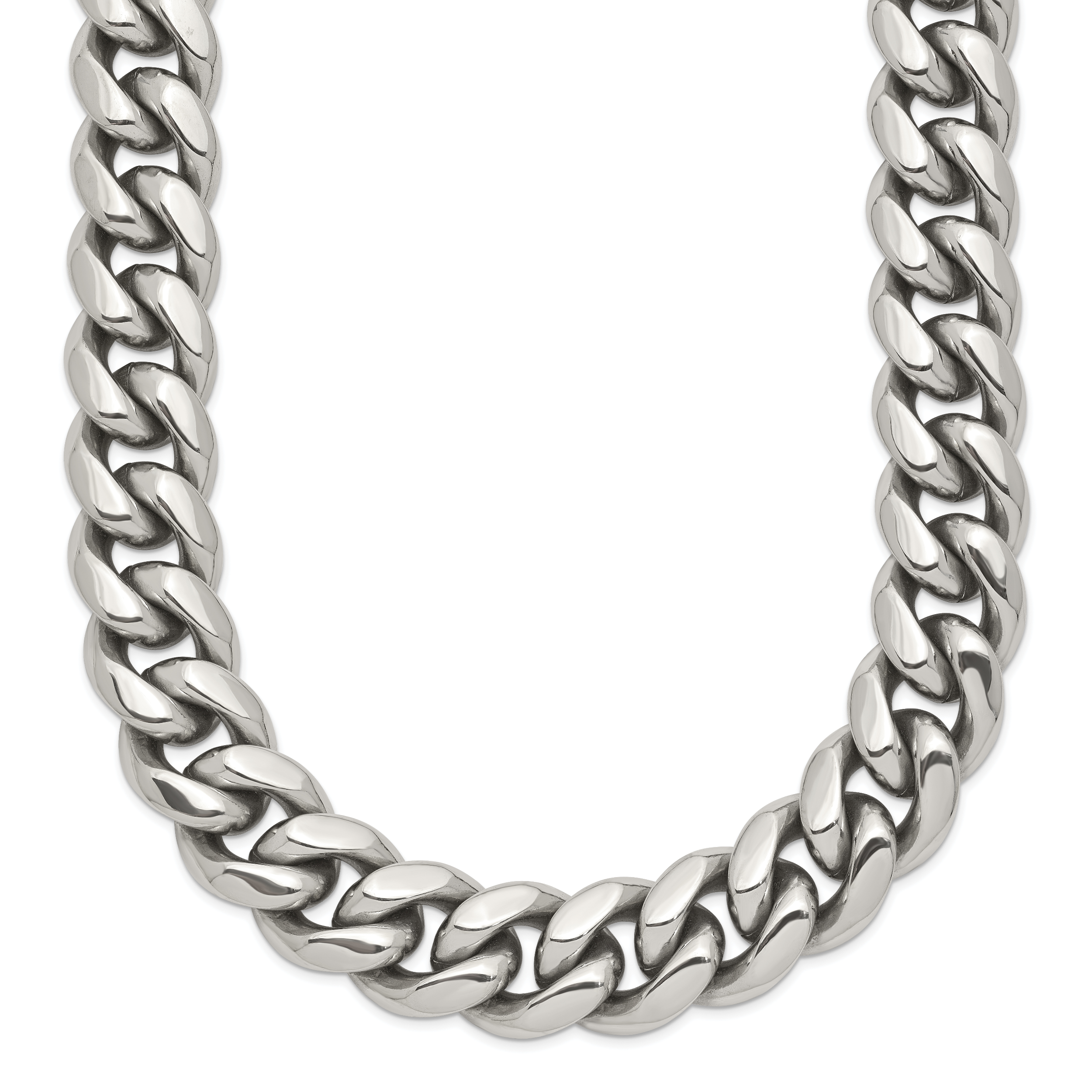 Chisel Stainless Steel Polished 24 inch Curb Chain Necklace Main image