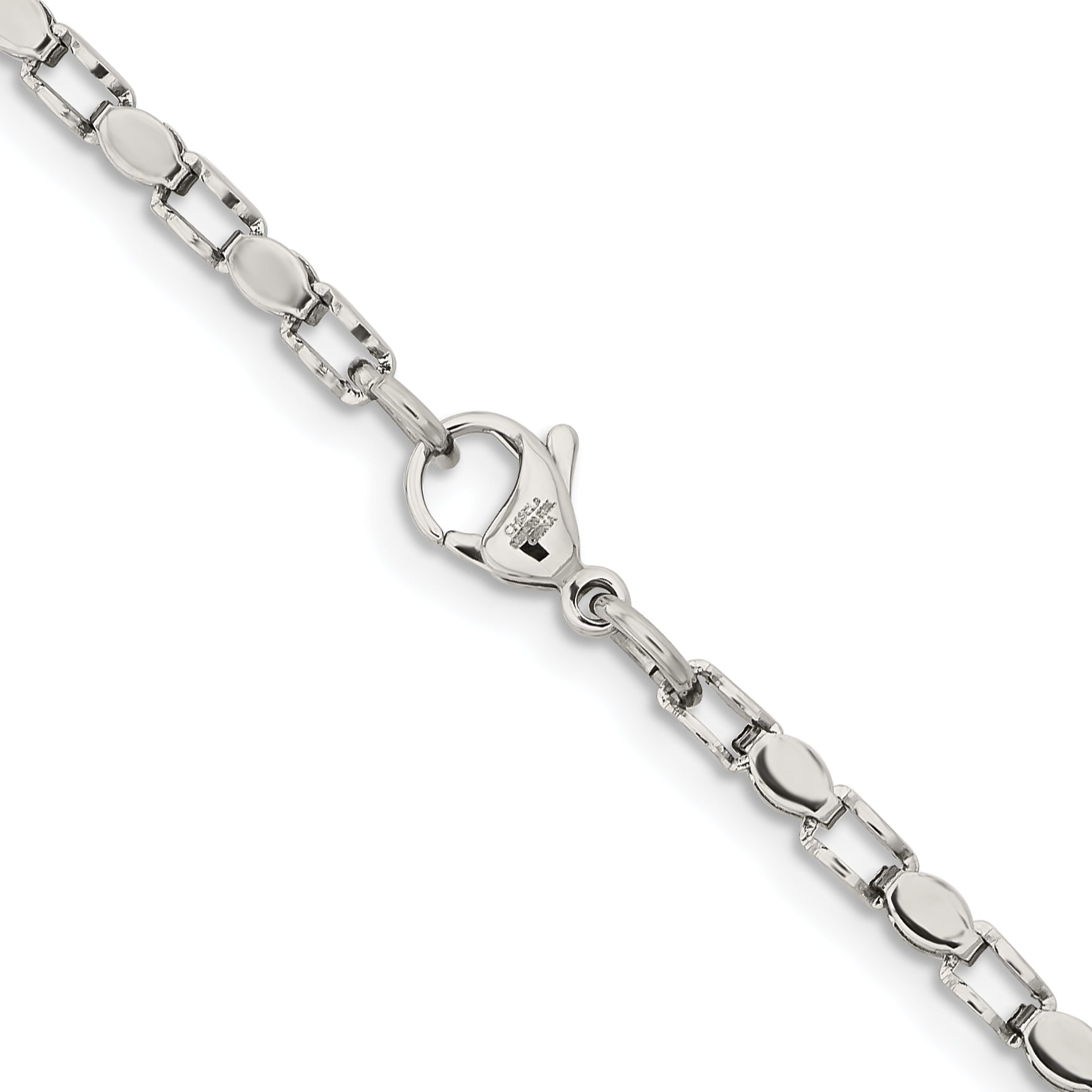 Stainless Steel Polished Fancy Link 18in Chain