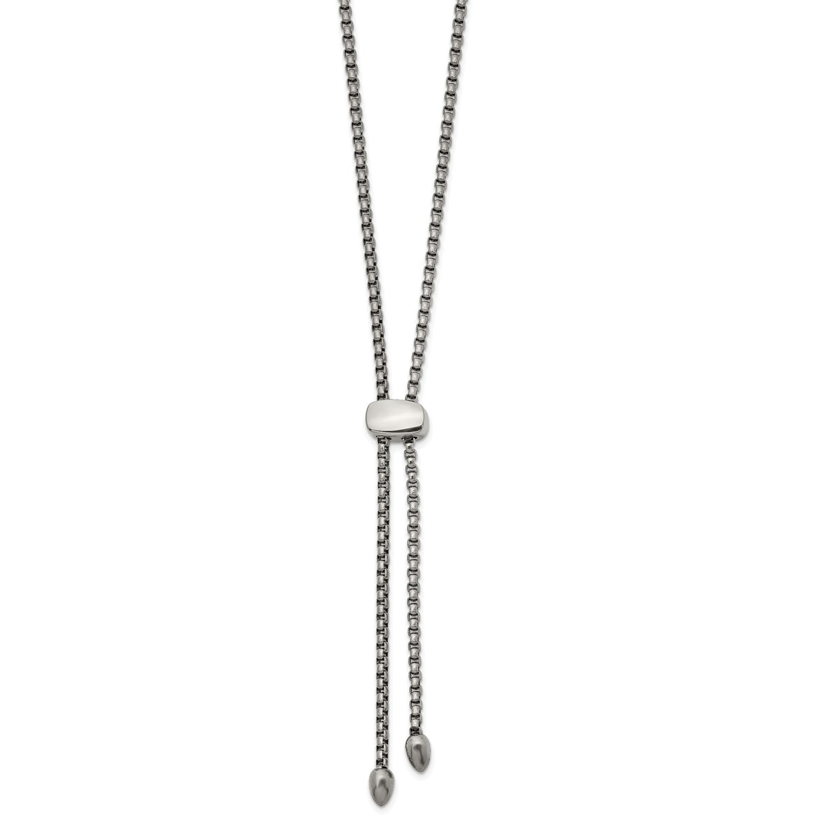 Chisel Box Chain Necklace in Stainless Steel, 1.9mm Adjustable, 20.5 Inch - Sophia Jewelers Main image