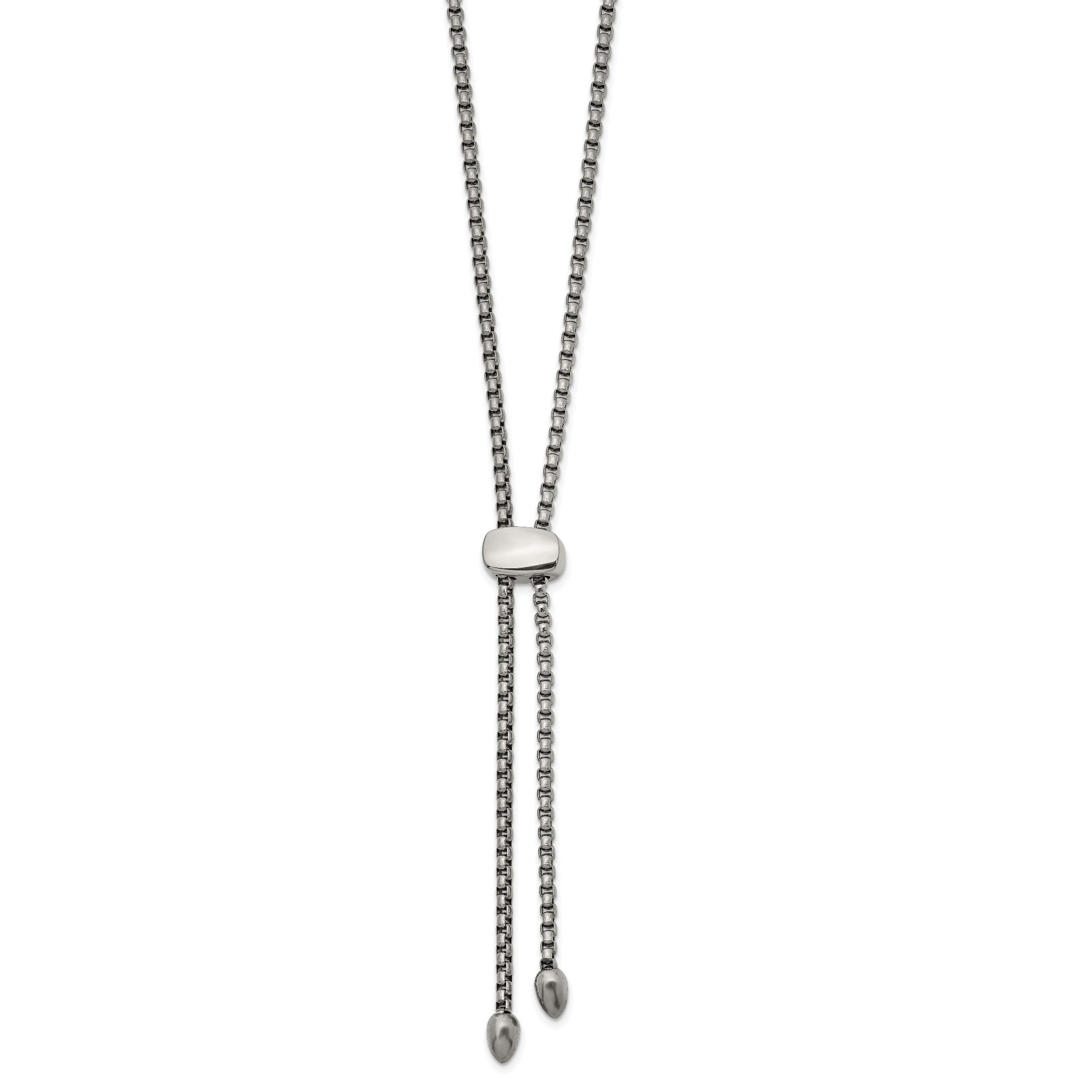Chisel Stainless Steel Polished Adjustable up to 20.5 inch Box Chain Necklace Main image