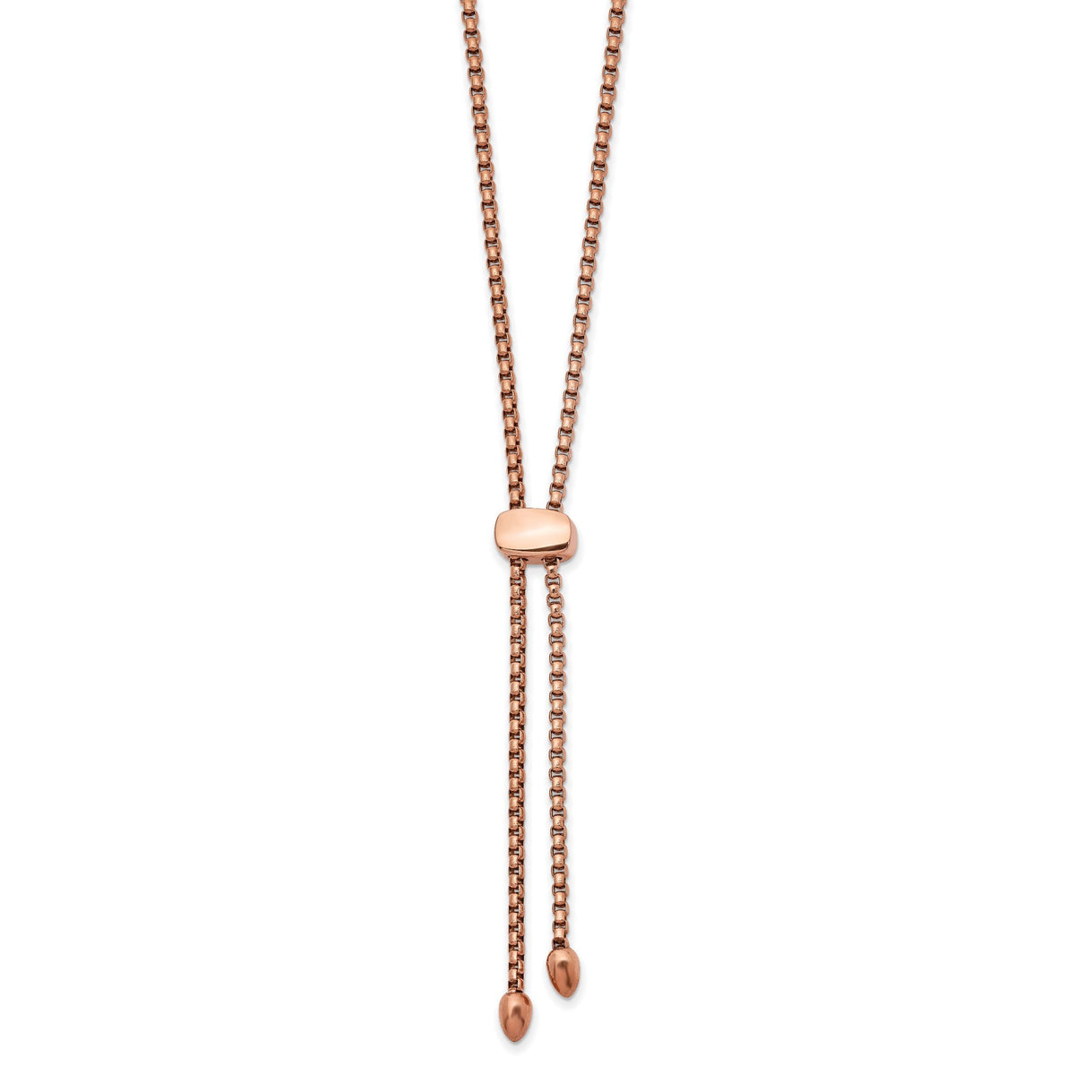 Chisel Box Chain Necklace in Rose IP-Plated Stainless Steel, 1.9mm, 20.5 Inch - Sophia Jewelers Main image
