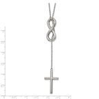 Cross & Infinity Slip-On Cable Chain Necklace in Stainless Steel