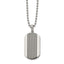 Chisel Stainless Steel Polished with Black Enamel Stripes Dog Tag on a 22 inch Ball Chain Necklace