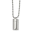 Chisel Stainless Steel Polished Capsule that Opens on a 22 inch Ball Chain Necklace
