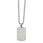 Reversible Dog Tag Necklace in Stainless Steel