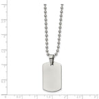 Reversible Dog Tag Necklace in Stainless Steel