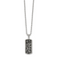 Chisel Stainless Steel Polished Enameled Swirl Design Dog Tag on a 22 inch Ball Chain Necklace