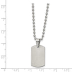 Reversible Dog Tag Necklace in Stainless Steel, 22"