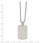 Reversible Dog Tag Necklace in Stainless Steel, 22"