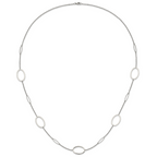 Chisel Stainless Steel Polished Fancy Oval Link 38 inch Necklace