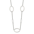 Chisel Stainless Steel Polished Fancy Oval Link 38 inch Necklace
