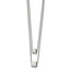 Chisel Stainless Steel Polished Square Beads on a Two Strand 17 inch Cable Chain with a 2 inch Extension Necklace