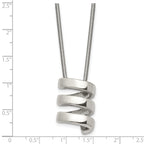 Chisel Stainless Steel Polished Fancy Twist Pendant on an 18 inch Snake Chain Necklace