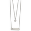 Chisel Stainless Steel Polished Star and Bar Multi Strand 15.5 inch Cable Chain with a 1.5 inch Extension Necklace
