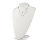 Chisel Stainless Steel Polished Heart and Bar Multi Strand 15.5 inch Cable Chain with a 1.5 inch Extension Necklace