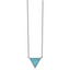 Chisel Stainless Steel Polished Reconstructed Howlite Triangle on an 18 inch Cable Chain Plus a 2 inch Extension Necklace