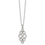 Chisel Stainless Steel Polished Preciosa Crystal Circles Pendant on a 16 inch Cable Chain with a 2 inch Extension Necklace