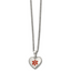 Chisel Stainless Steel Polished with Red Enamel Heart Medical ID Pendant on a 20 inch Curb Chain Necklace