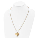 Heart Locket Necklace in Gold-Tone Stainless Steel, 24"