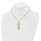Chisel Stainless Steel Polished Yellow IP-plated FAITH Pendant on a 16 inch Cable Chain with 2 inch Extension Necklace