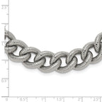 Chisel Stainless Steel Polished and Textured 14.5mm 23.75 inch Curb Chain
