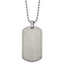 Chisel Stainless Steel Brushed and Polished Scratch Finish Dog Tag on a 22 inch Ball Chain Necklace
