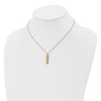 Yellow IP-Plated Bar Dangle Necklace in Stainless Steel