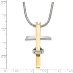 Stainless Steel Gold IP-plated Cross Necklace