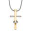 Stainless Steel Gold IP-plated Cross Necklace