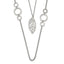 Chisel Stainless Steel Polished Leaf Pendant on 25.5 inch Double Strand Cable Chain Necklace