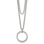 Chisel Stainless Steel Polished 2 Strand Twisted Circles 18.5 inch Necklace
