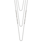 Stainless Steel Polished Infinity 3-Strand 16.5in w/1.75in ext Necklace