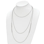 Stainless Steel Polished Infinity 3-Strand 16.5in w/1.75in ext Necklace