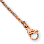 Chisel Stainless Steel Polished Rose IP-plated Multi Chain 35.5 inch Necklace