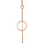 Chisel Stainless Steel Polished Rose IP-plated Circle Dangle on a 16.5 inch Cable Chain with a 1.75 inch Extension Necklace