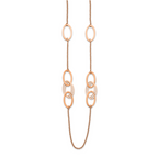 Chisel Stainless Steel Polished Rose IP-plated 31.5 inch Necklace