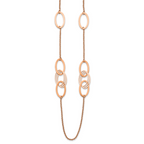 Chisel Stainless Steel Polished Rose IP-plated 31.5 inch Necklace