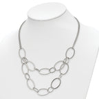Chisel Stainless Steel Polished Oval Link 2-Strand 19 inch with 1.5 inch Extension Necklace